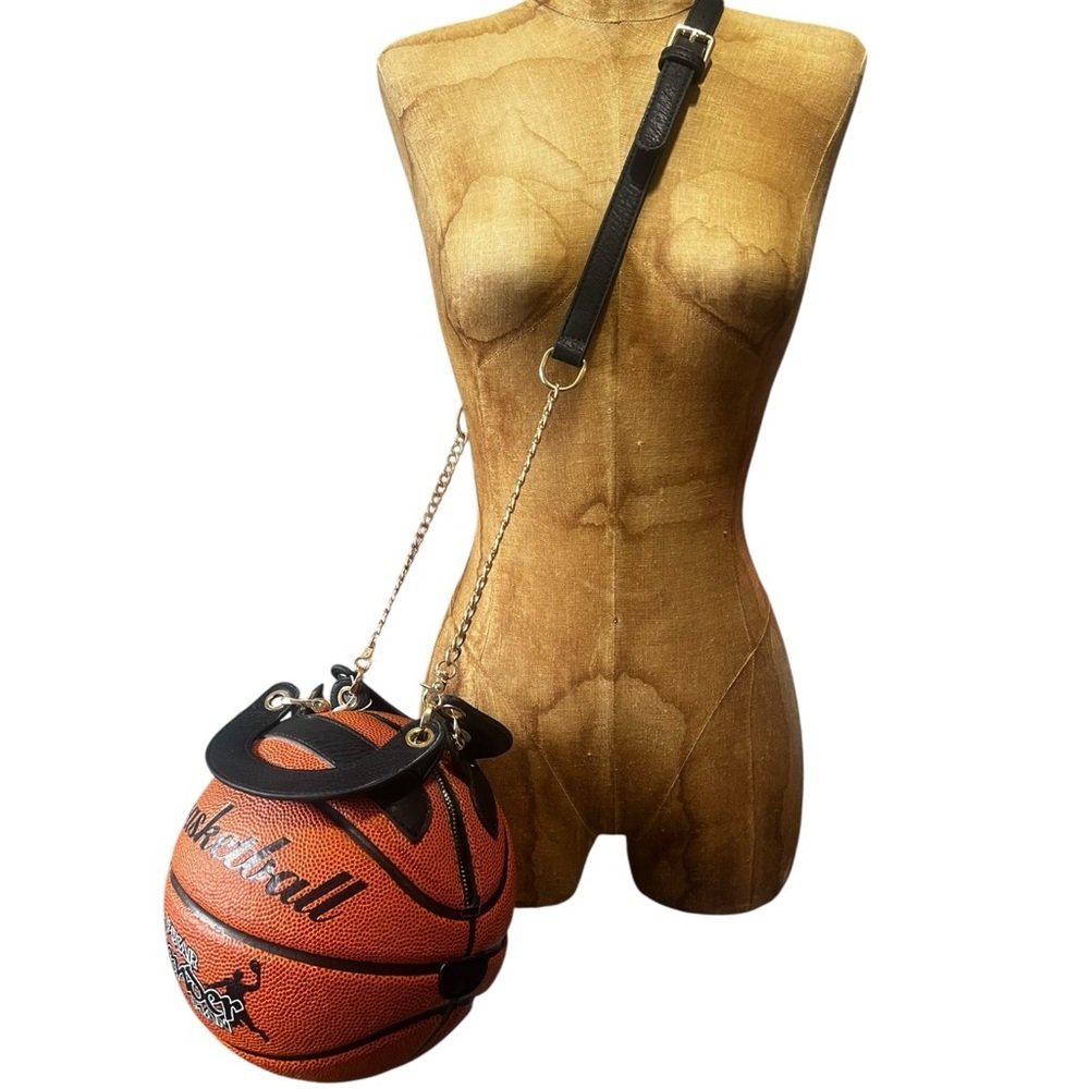 TikTok Shop Basketball Crossbody Bag with Black Strap NWT